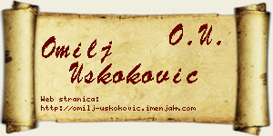 Omilj Uskoković vizit kartica